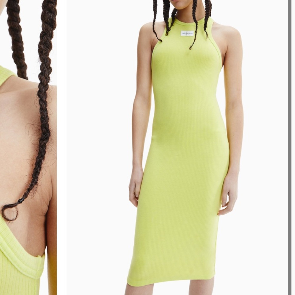 Calvin Klein Ribbed Jersey Bodycon Tank Dress